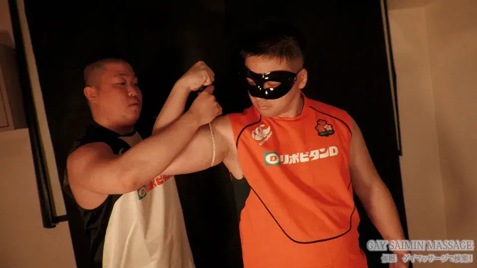 【ゲイ動画】172cm99kg24才 イケメンマッチョくんの超絶テクで剛士くんケツイキ白目 さいみんSEX-1