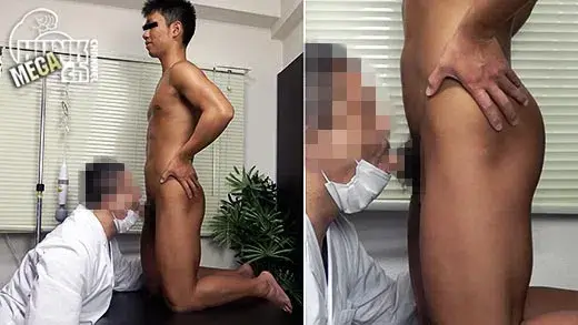 イケてる雄のんけの身体を隅々まで検査!!「のんけ診察室」開業です!!!カルテNo.025竜聖(りゅうせい)19歳、超可愛い大学生の色黒格闘技男子、超敏感なガッチリマッチョな竜聖くんの診断結果は?!!!-5