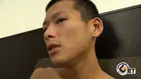 アナルモロ感の坊主男子がローションまみれで変態カメラマンに悪戯される♪-5