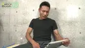 現場帰りの作業員がデカチンを扱いてスッキリ発射！-2