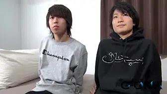 ガチで同居中の可愛い系ノンケ大学生と塩顔イケメンがリア友同士で生3P!-2