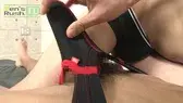 両手を拘束&口枷姿のRYUSEIを生チ○コで犯す☆-3