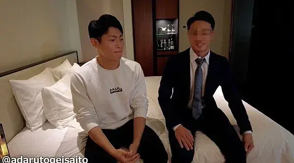 陳光と裕也がイケメン既婚バイセクシャルリーマンのナンパに成功!3人でどエロことしちゃいました!!-2