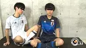 タチウケ同時発射♂スリムかわいい巨根空手少年のサカユニM字開脚★-2