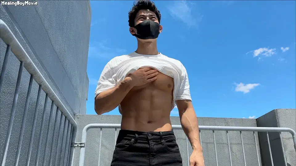 完璧な筋肉の消防士第2弾!男に攻められまさかの2連続射精!さらに潮吹きも!-2