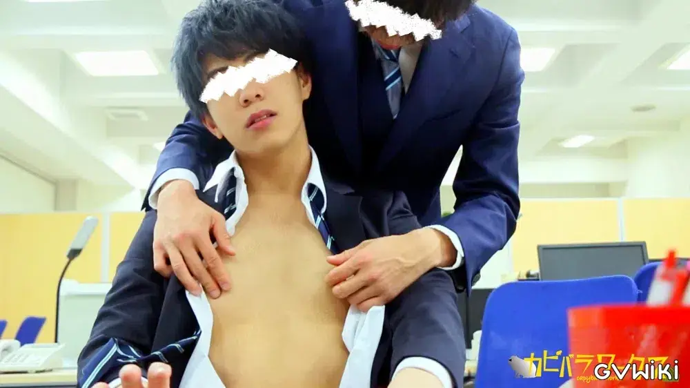 【職場羞恥淫/先輩かい×後輩ゆーたの止められないオフィスSEX】-1