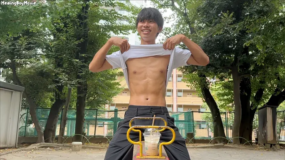 【初ドリ】イケメンなのに童貞!?水泳部の大学生がローション&腰振りでオナニー!豪華二本立て!-4