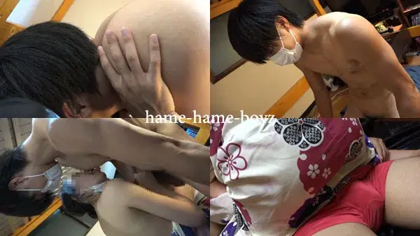 【個人撮影】巨根水泳部後輩 本番挿入!1 お姉さんと浴衣えっち 口内射精(18歳イケメンマッチョ)-2