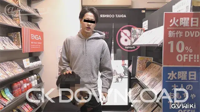 [公然猥褻『SHASEI堂』]【第四十五弾】イケメン大学生!白昼堂々店員に犯される!!-6