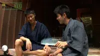 夏だね!!甚平姿のエロエロスイマーボディ男子が敏感アナルに挿入されたまま感じ過ぎちゃって昇天♪-2
