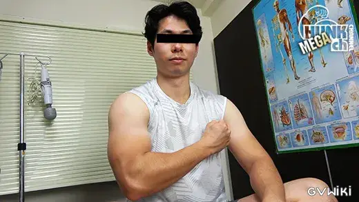 筋肉ノンケをわいせつ検査!!カルテNo.095 嘉人(よしと)くん25歳!!ラグビー筋肉の男前な顔を歪ませアナル検査で喘ぎまくる嘉人くんの診断結果は!!?-3