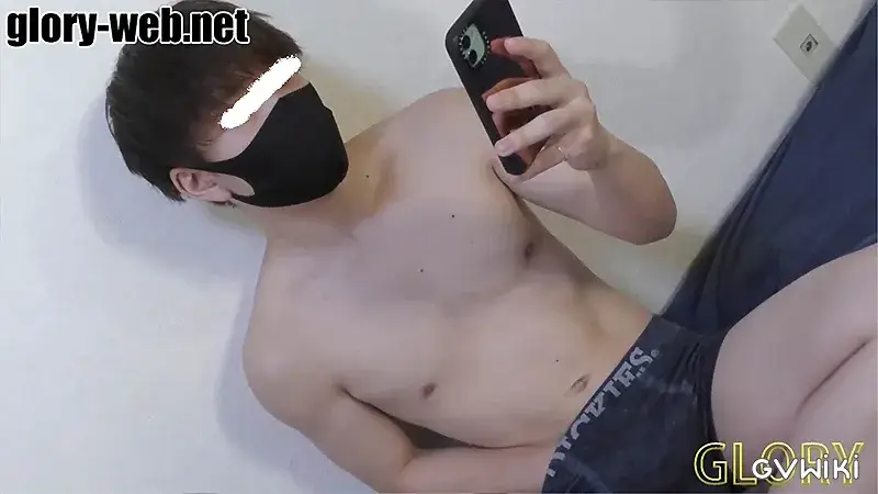 初登場!バレたら終わり!彼女持ち19歳ノンケ大学生が男の前でエロイ射精シーンを披露!-4