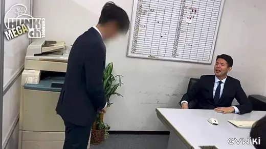 〈裏野ゲイ〉仕事ができない新入社員に喝を!社内ヤキぶっかけ!-3