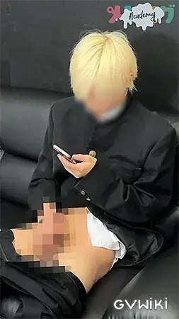 塩顔金髪ヤンキー学ラン男子のオナニー!-5
