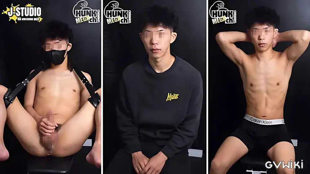170cm60kg20歳ヤリラ系イケメンが脚拘束でアナル丸出し…感度抜群!吐息漏らして濃厚精子大量噴射-1