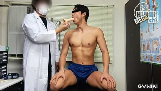 筋肉ノンケをわいせつ検査!!カルテNo.101 颯希(さつき)くん23歳!!初フェラに感じまくり、アナル水噴射しちゃう逆三角マッチョくんの診断結果は!!?-4