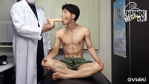 筋肉ノンケをわいせつ検査!!カルテNo.112 秀(しげる)くん22歳!!かわいい声で感じまくっちゃうバキバキ腹筋イケメンくんの診断結果は!!?-6